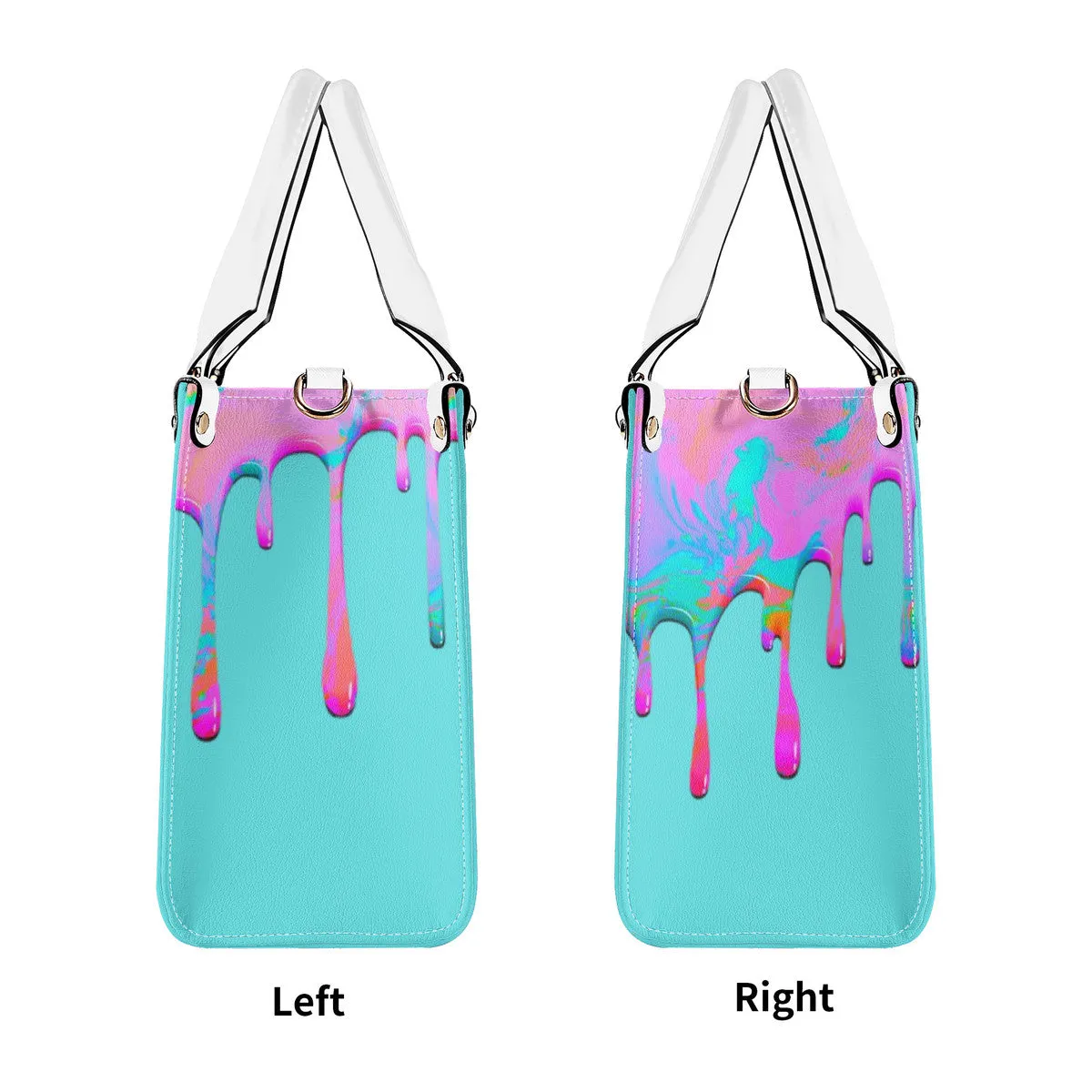 DRIP Pink,Turquoise & Turquoise Multiple Sizes Upgraded Luxury Women PU Leather Handbag