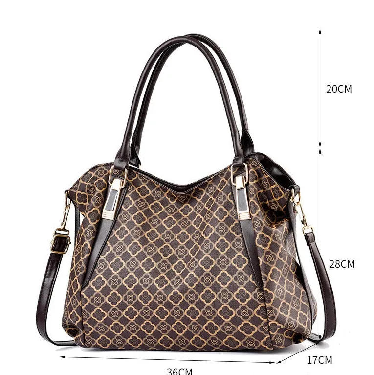 Fashion printed large capacity shoulder bag casual crossbody bag