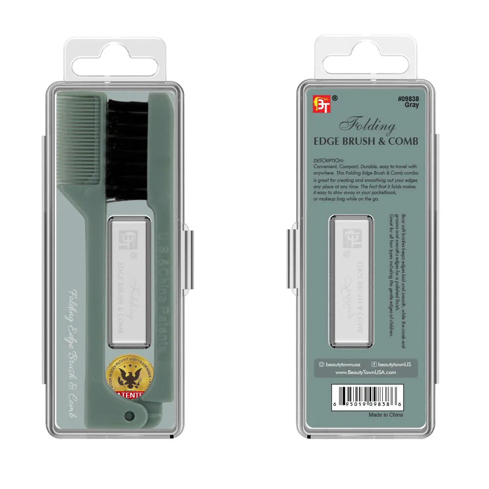 Folding Edge Brush & Comb