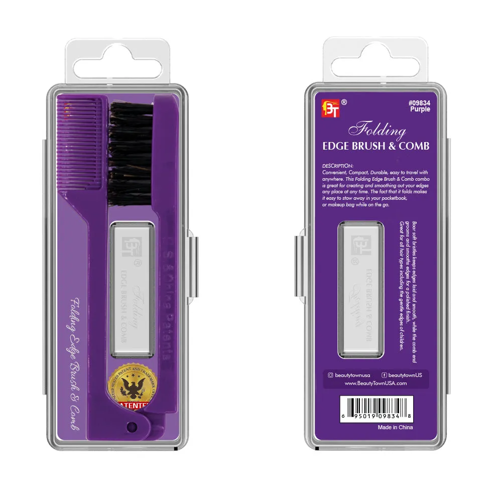 Folding Edge Brush & Comb