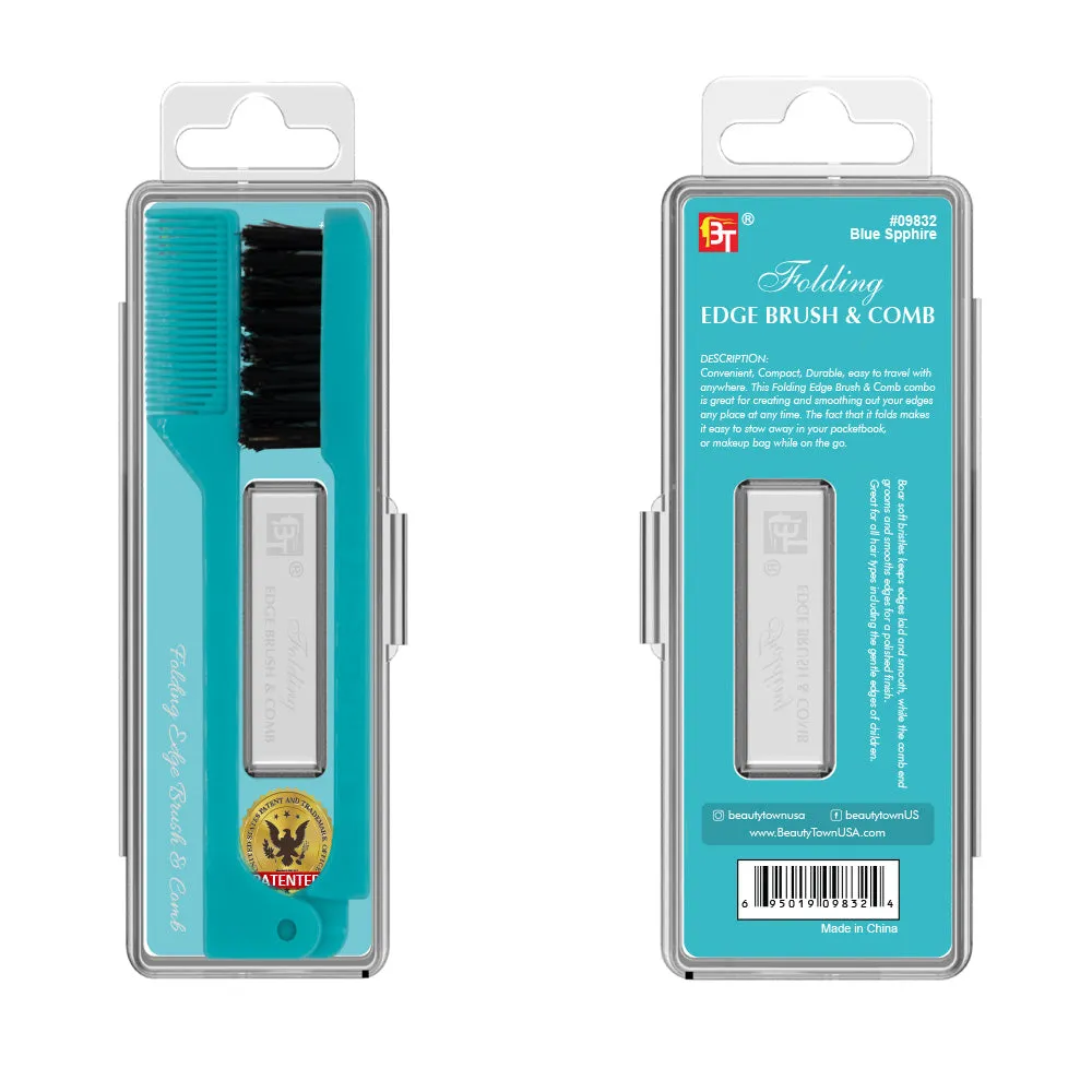 Folding Edge Brush & Comb