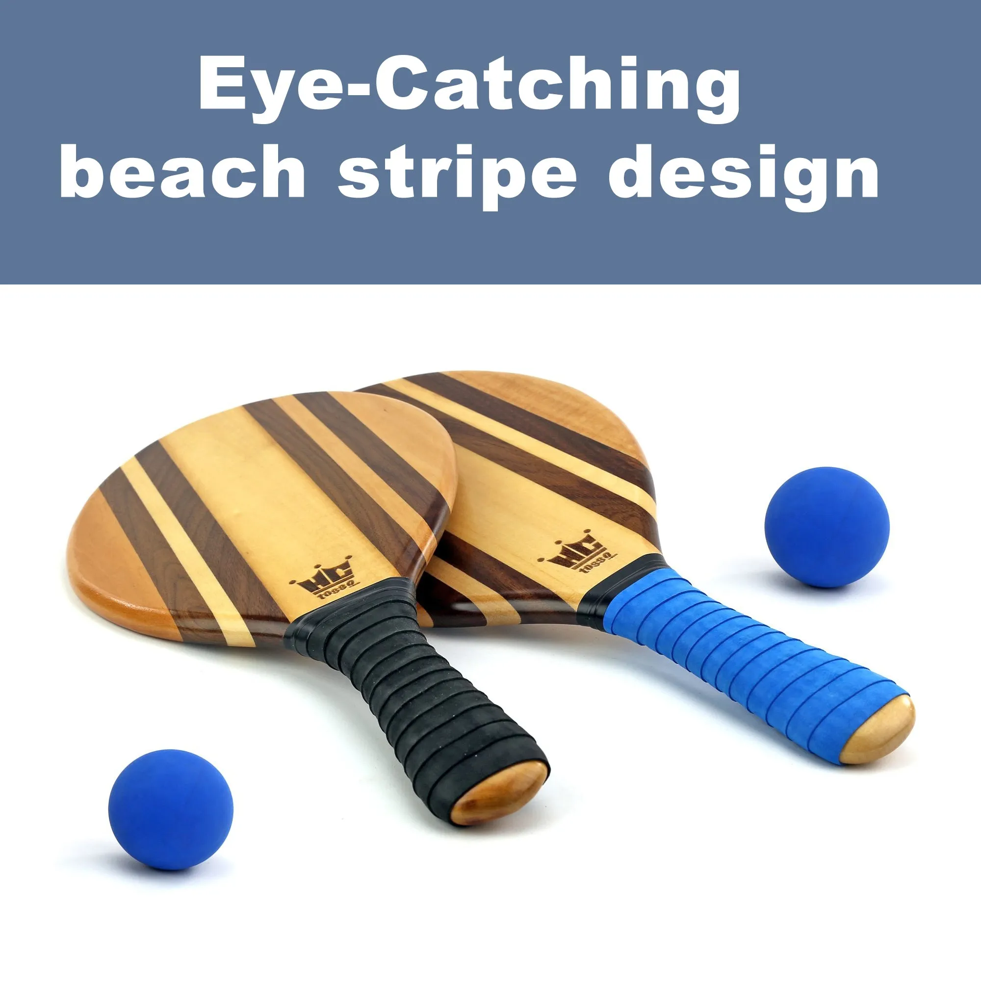 Frescobol Paddle Set (Beach Stripes)