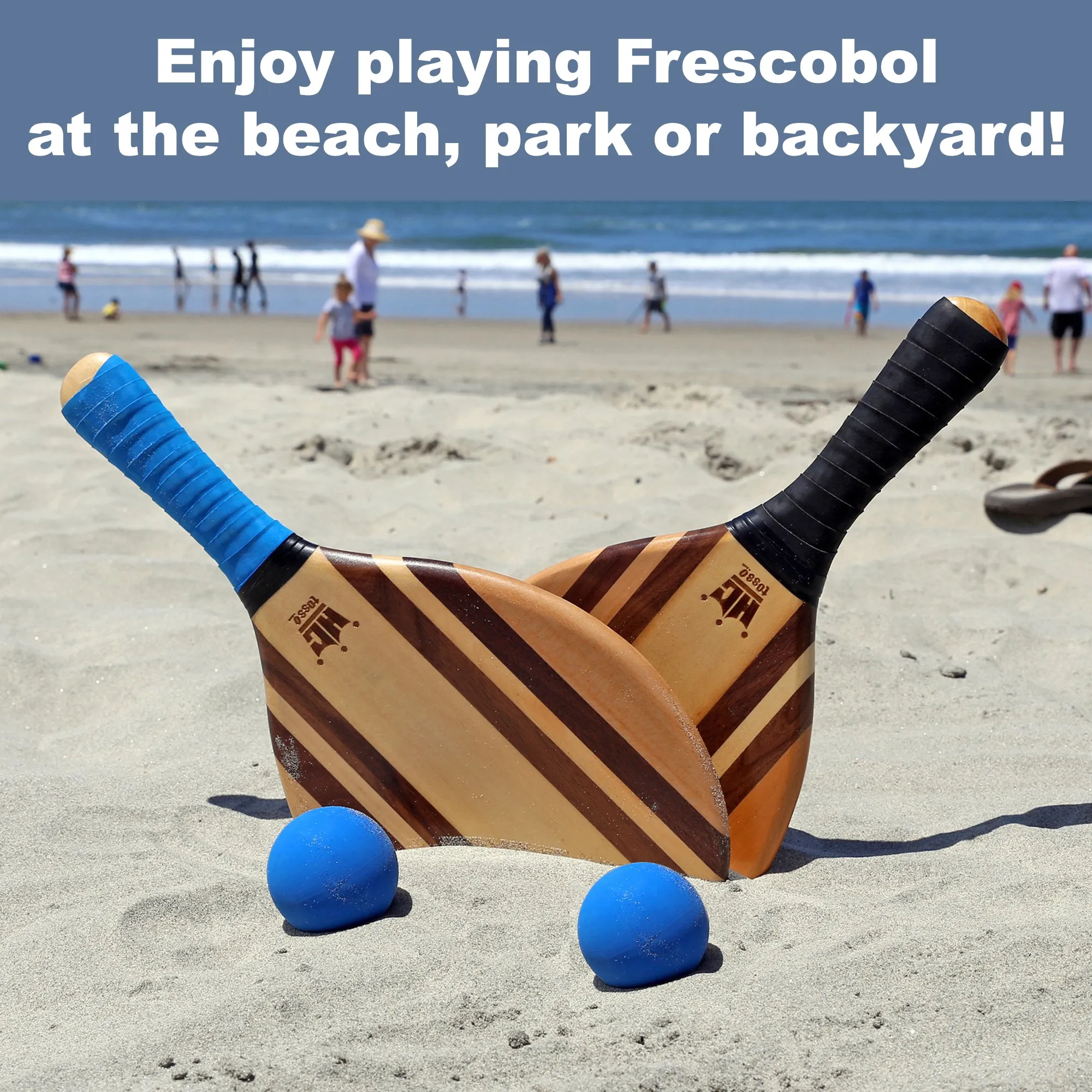 Frescobol Paddle Set (Beach Stripes)