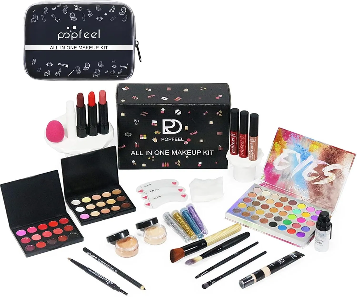 Full Face Makeup Set | /Set Travel Makeup Kit Women | Multipurpose Cosmetic Set Makeup Kits Travel Professional Makeup Kit