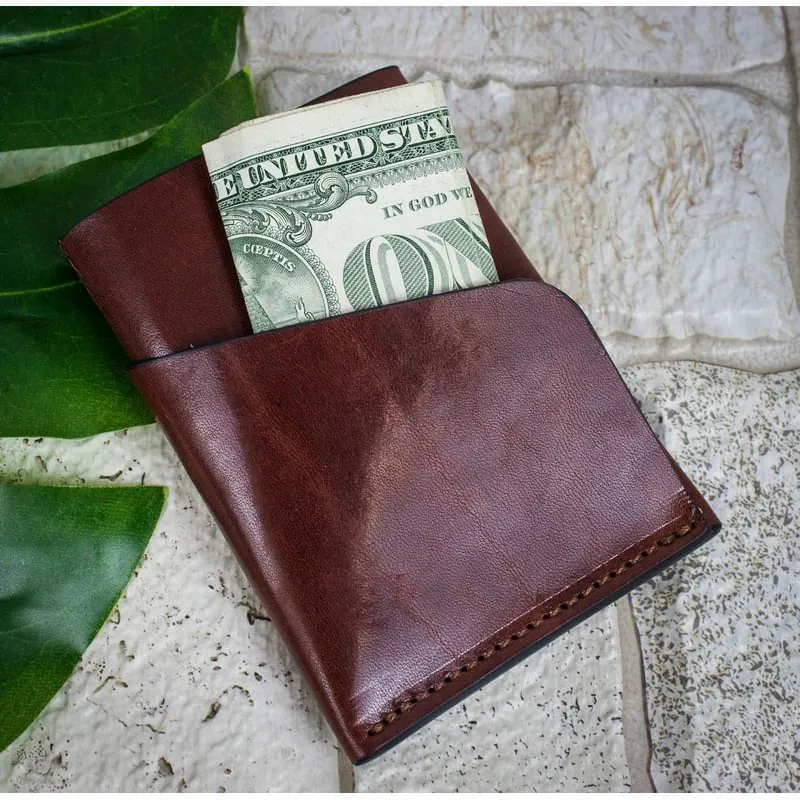 Full Grain Italian Leather Wallet,  Credit Card Holder - Practical magic