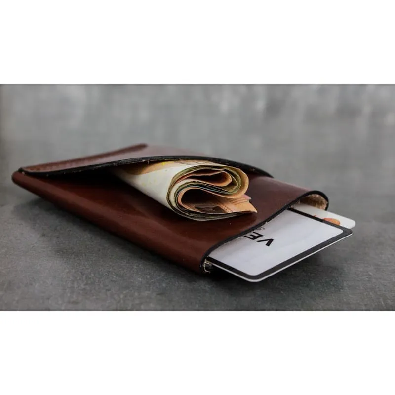 Full Grain Italian Leather Wallet,  Credit Card Holder - Practical magic