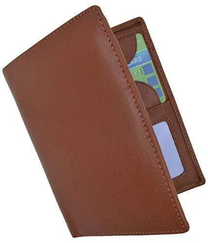 Genuine Leather Large Hipster Bifold Credit Card ID Holder Wallet for Men by Moga