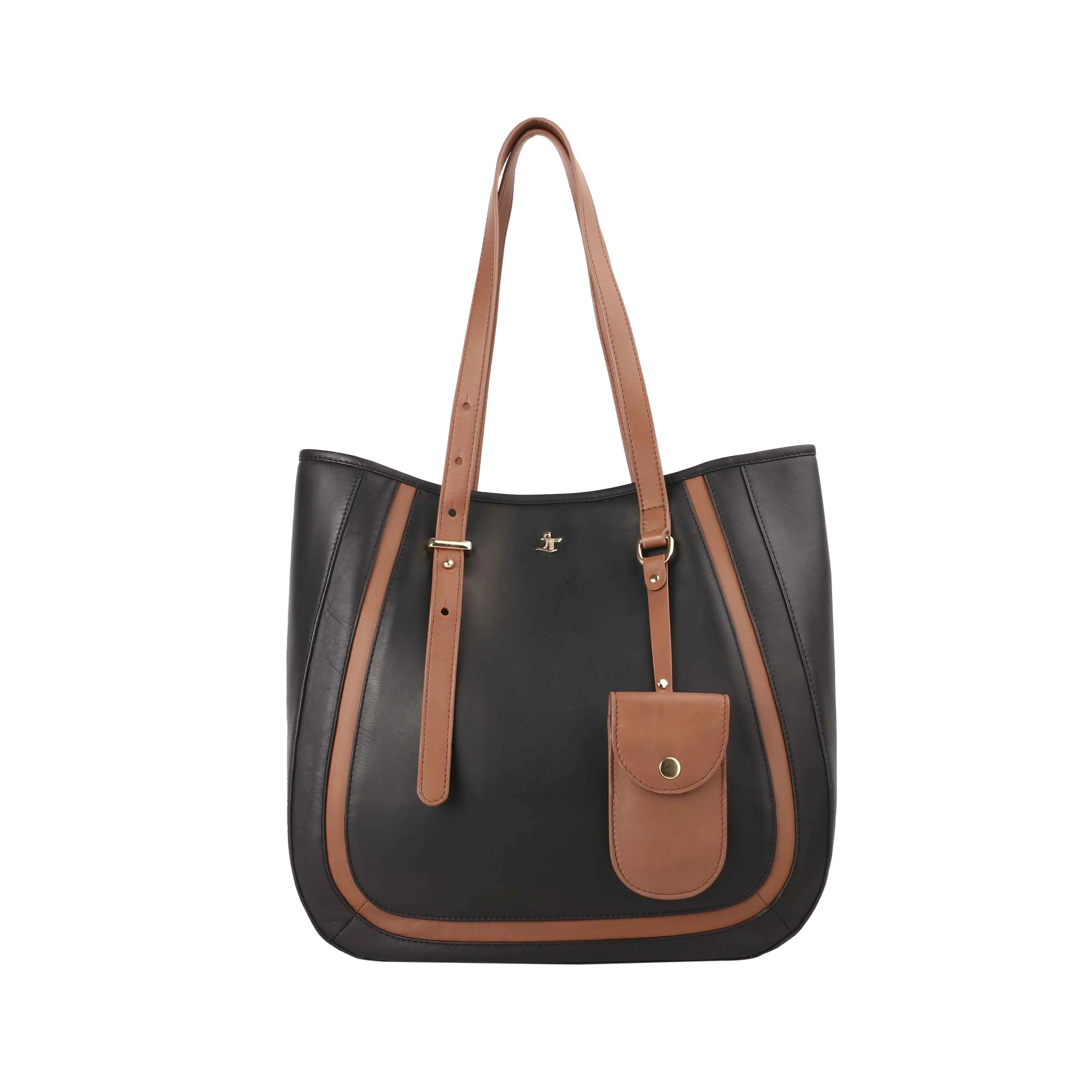 Georgia Collection | Genuine Leather Tote Bags For Women | Leather Handbags | Ideal For Office, College & Travel | Colour - Blue, Black, Brown, Tan