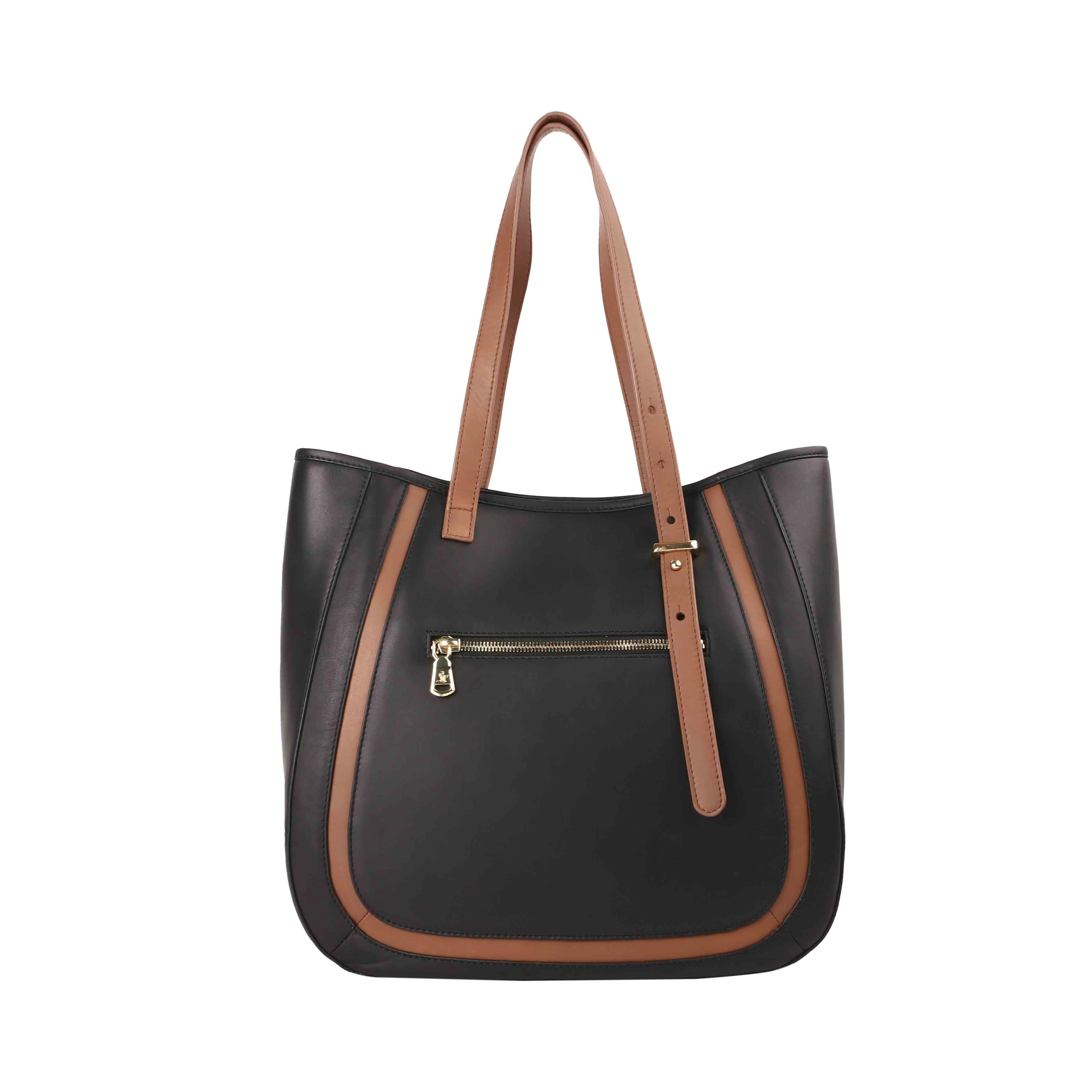 Georgia Collection | Genuine Leather Tote Bags For Women | Leather Handbags | Ideal For Office, College & Travel | Colour - Blue, Black, Brown, Tan