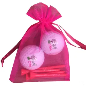 Golf Diva 2 Golf Balls & 4 Tees Pack