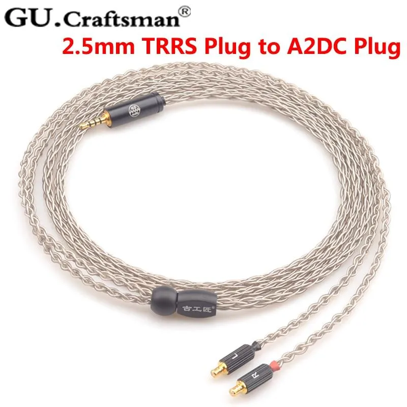 GUCraftsman 6n Silver Upgrade Cables for ATH-CKR90is CKR100is CKR1100is LS400 LS300 LS200 E40