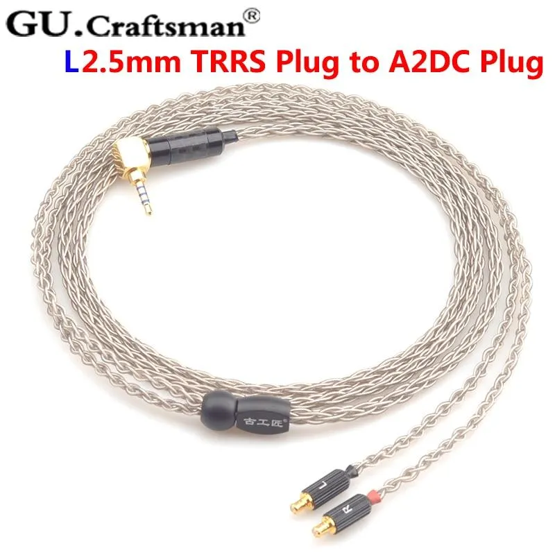 GUCraftsman 6n Silver Upgrade Cables for ATH-CKR90is CKR100is CKR1100is LS400 LS300 LS200 E40