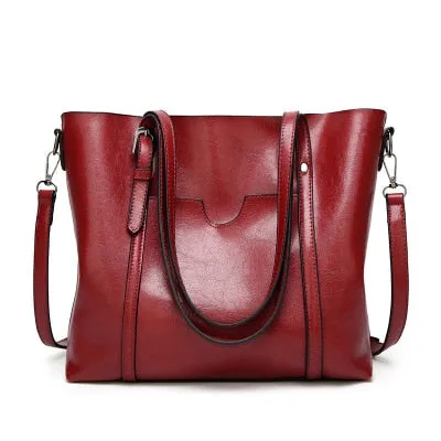 Handbag Shoulder Bags for Women Oil Wax Leather Handbag Tote Crossbody Women