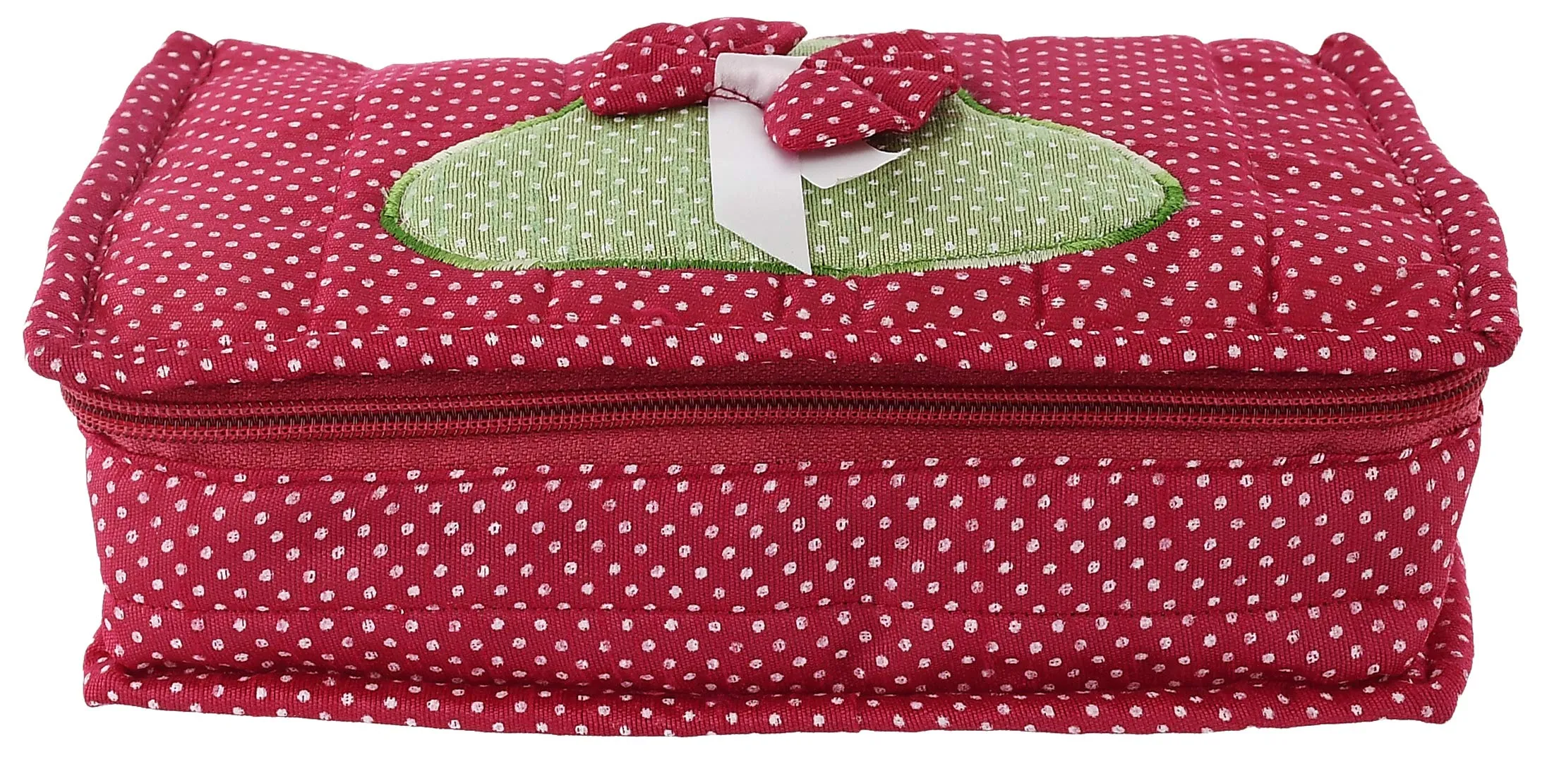 Heart Home Cotton Multipurpose 7 Pocket Dot Printed Jewellery Storage Bag Pouch/Travel Kit Organizer (Pink)-HHEART15419