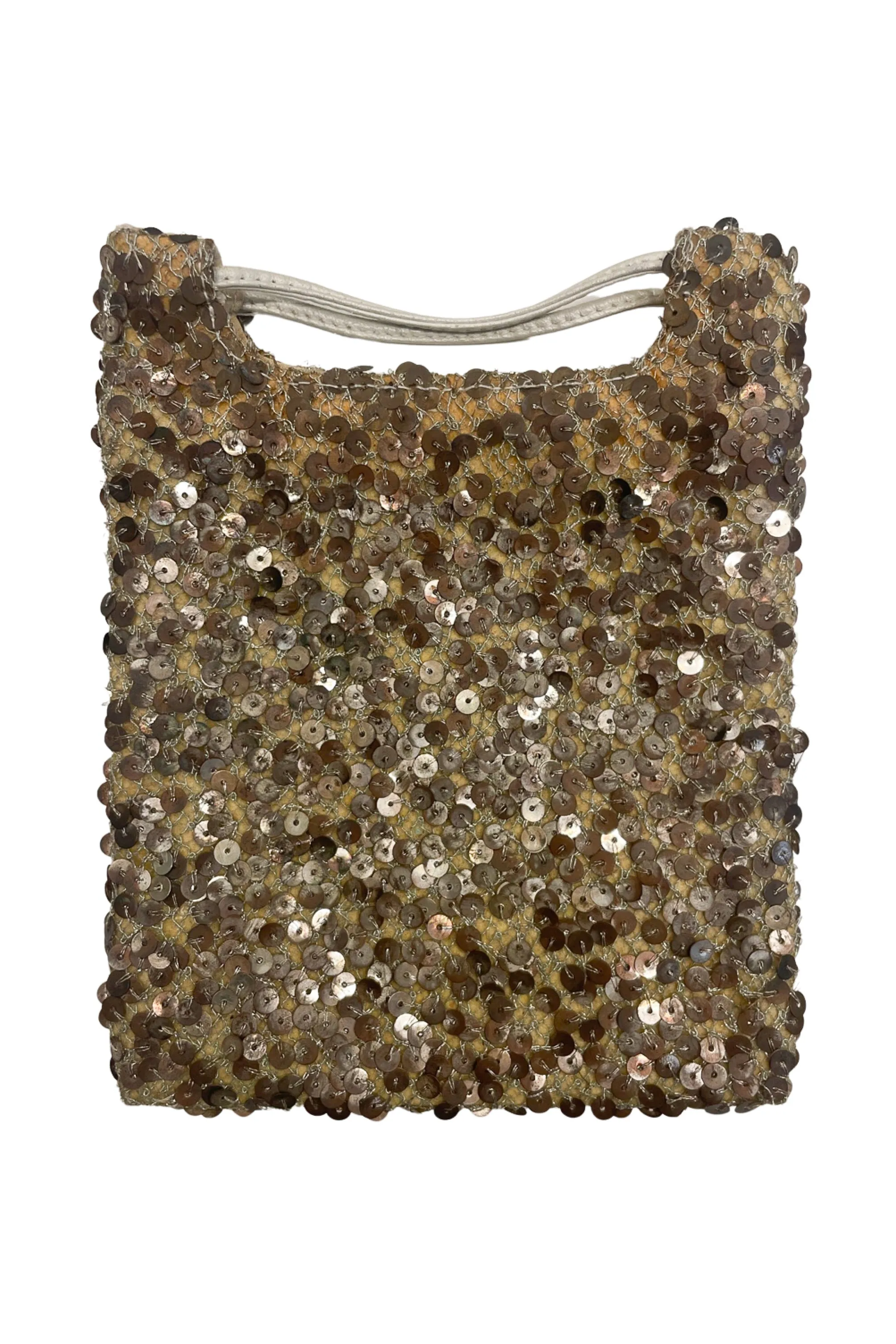 HELMUT LANG GOLD SEQUIN EVENING BAG