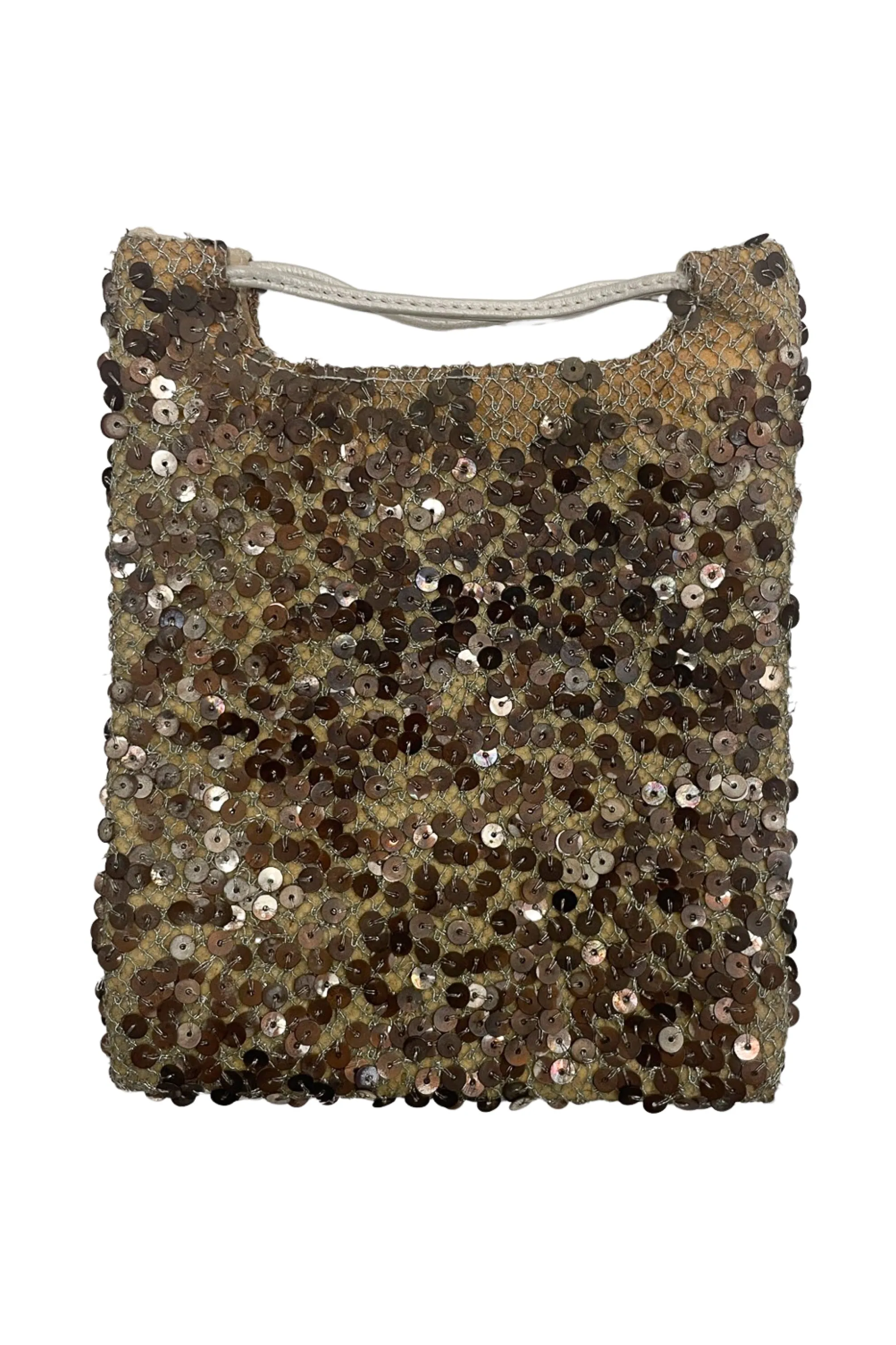 HELMUT LANG GOLD SEQUIN EVENING BAG