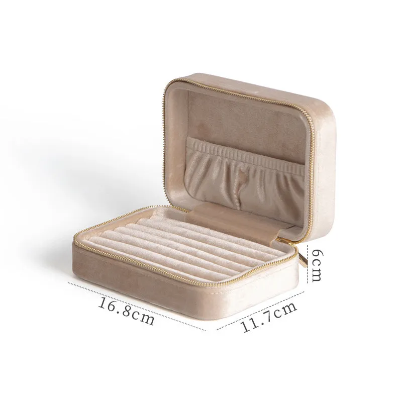 High quality velvet Jewelry Box Ring Storage Box Creative Portable Jewellery Organizer Home Romantic Storage Bag