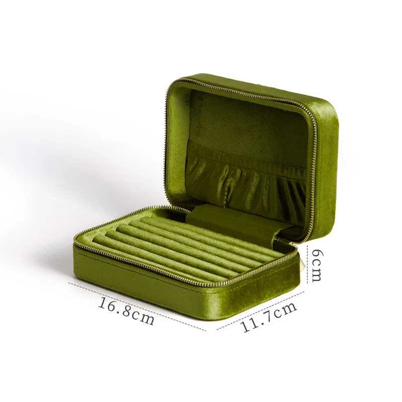 High quality velvet Jewelry Box Ring Storage Box Creative Portable Jewellery Organizer Home Romantic Storage Bag