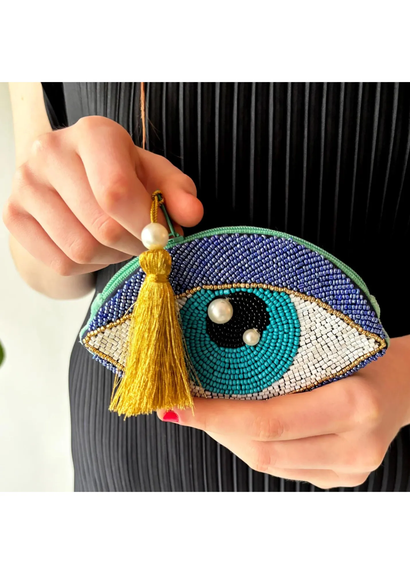 House of Disaster - Glimmer Evil Eye Beaded Purse