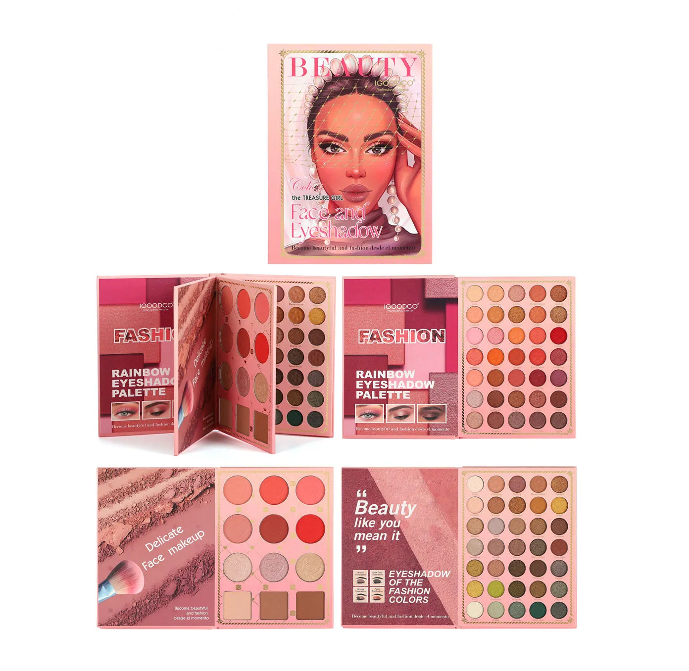 IGOODCO 82 color Beauty Color The Treasure Girl Face And Eyeshadow Makeup Book Palette