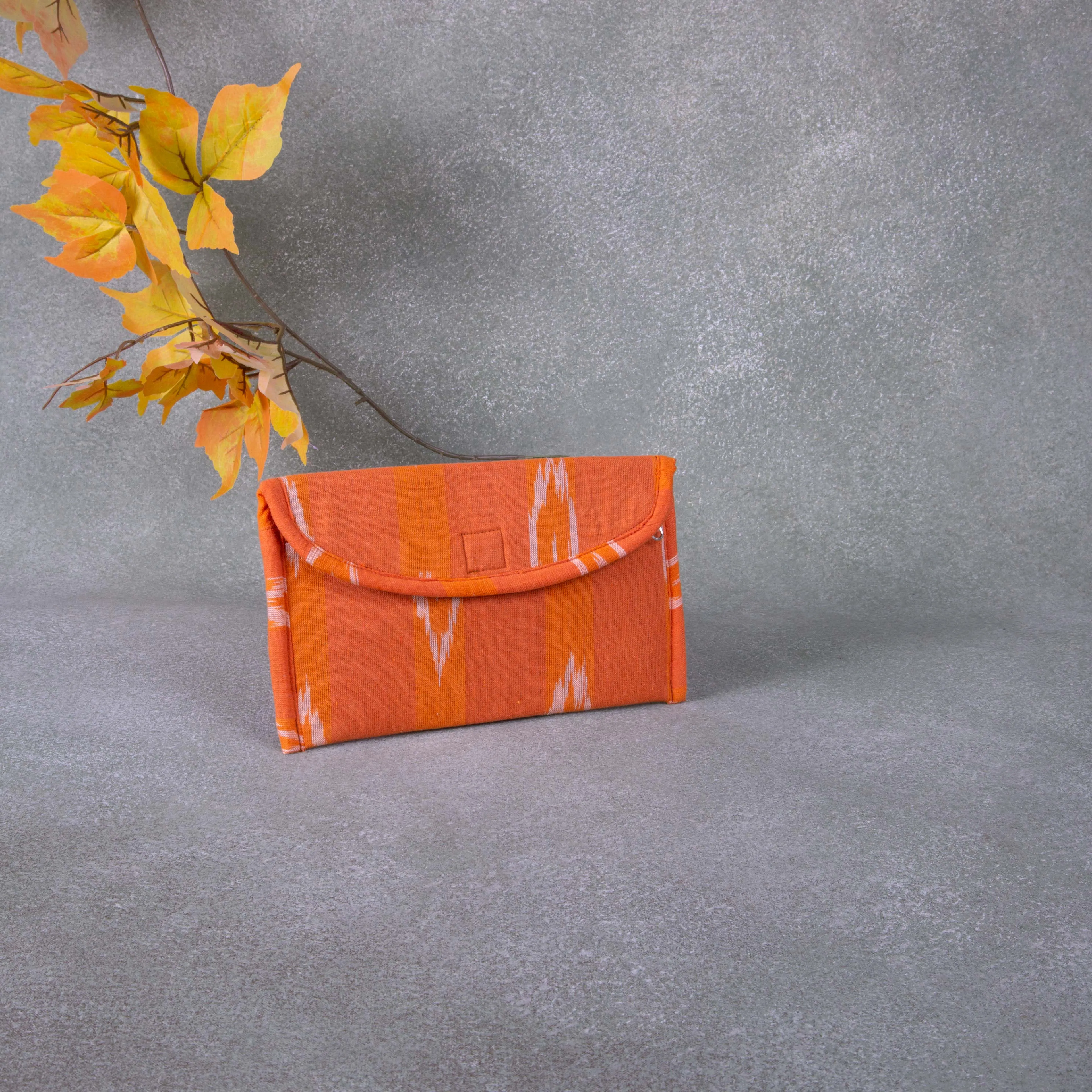 Ikat Clutch Orange