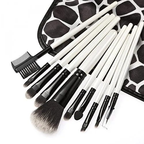 Imported 15-Colors Concealer Palette   10Pcs Eyebrow Power Makeup Brush Set White