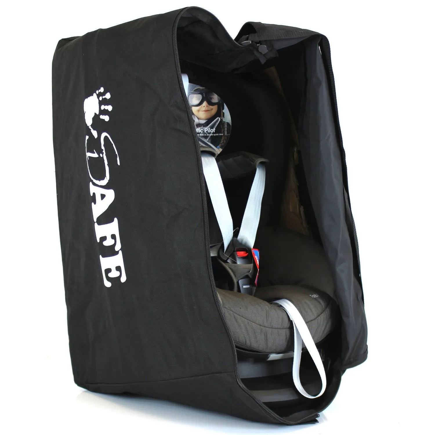 iSafe Carseat Travel / Storage Bag For Axkid Minikid Car Seat (Black/Tetris)