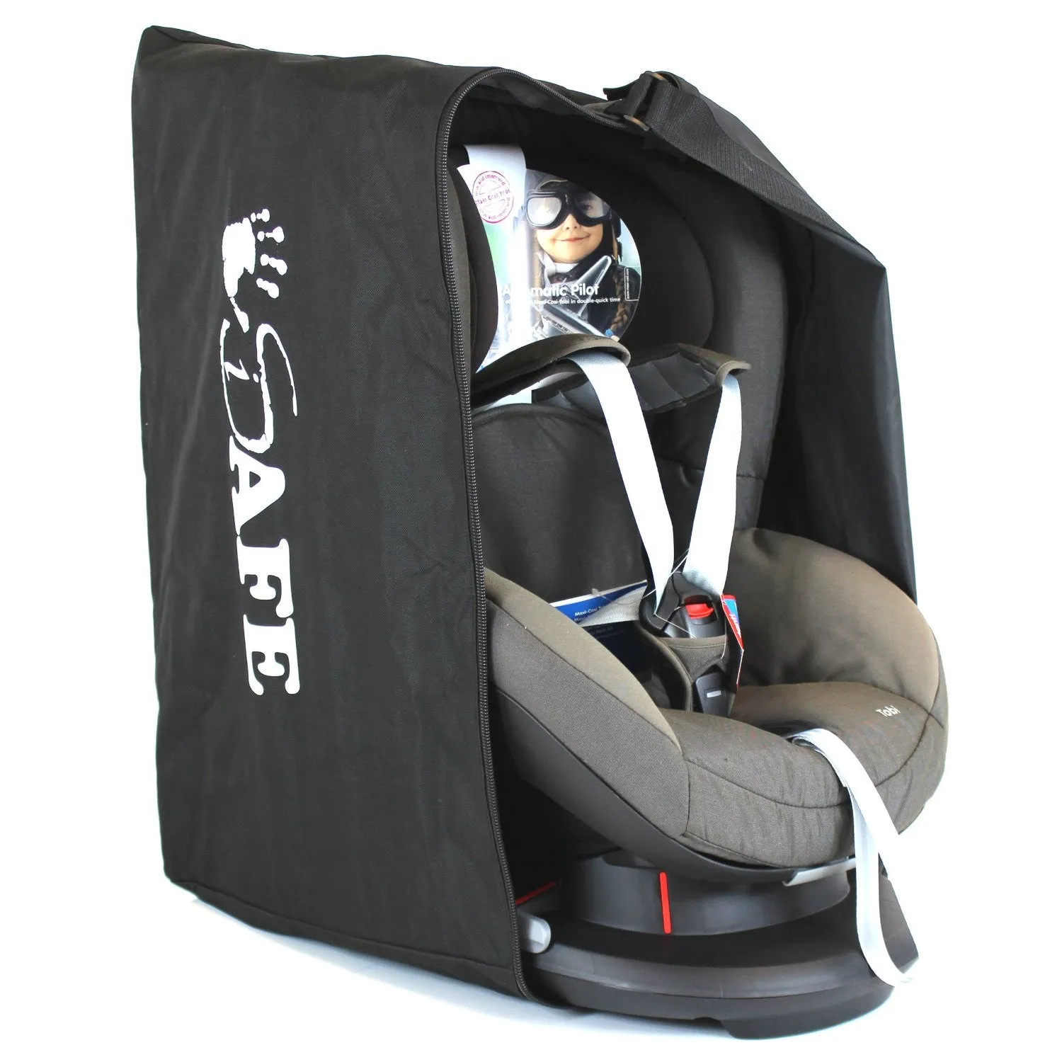 iSafe Carseat Travel / Storage Bag For Axkid Minikid Car Seat (Black/Tetris)