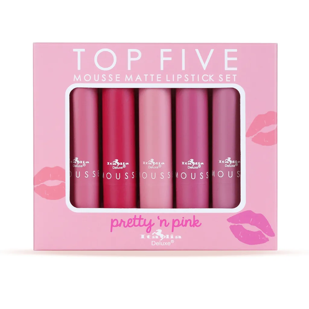 Italia Deluxe - Mousse Matte Lipstick - Top Five Set (7 options)