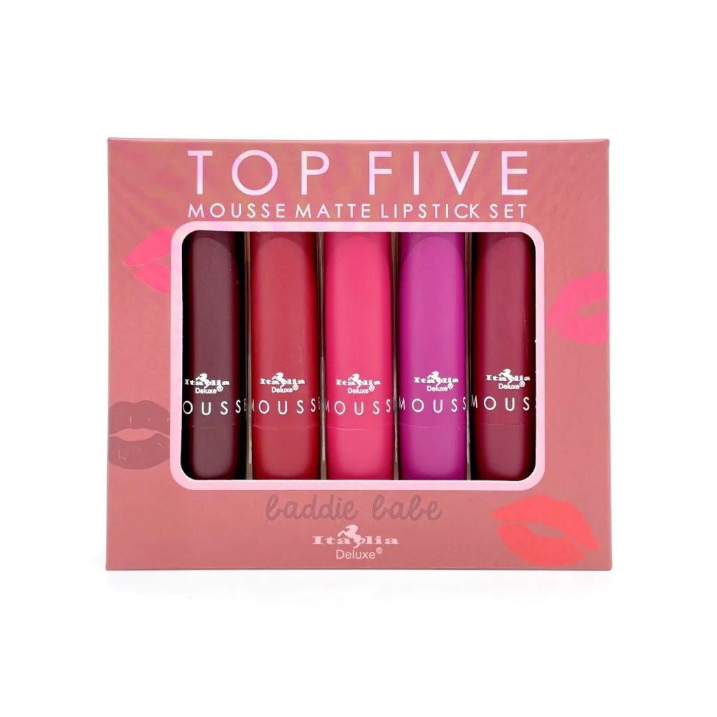 Italia Deluxe - Mousse Matte Lipstick - Top Five Set (7 options)