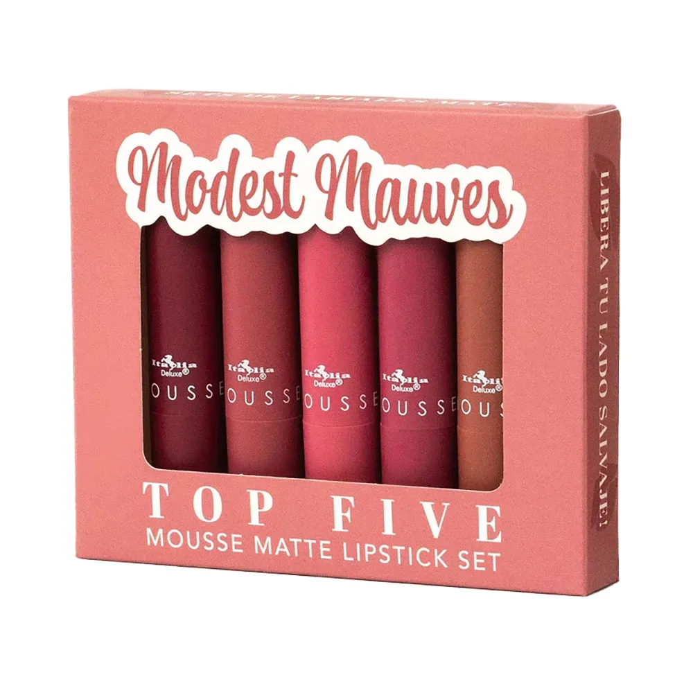 Italia Deluxe - Mousse Matte Lipstick - Top Five Set (7 options)