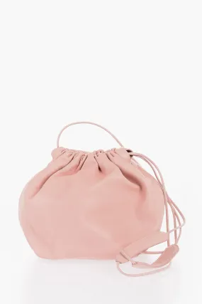 Jil Sander Leather Bucket Bag with Drawstring