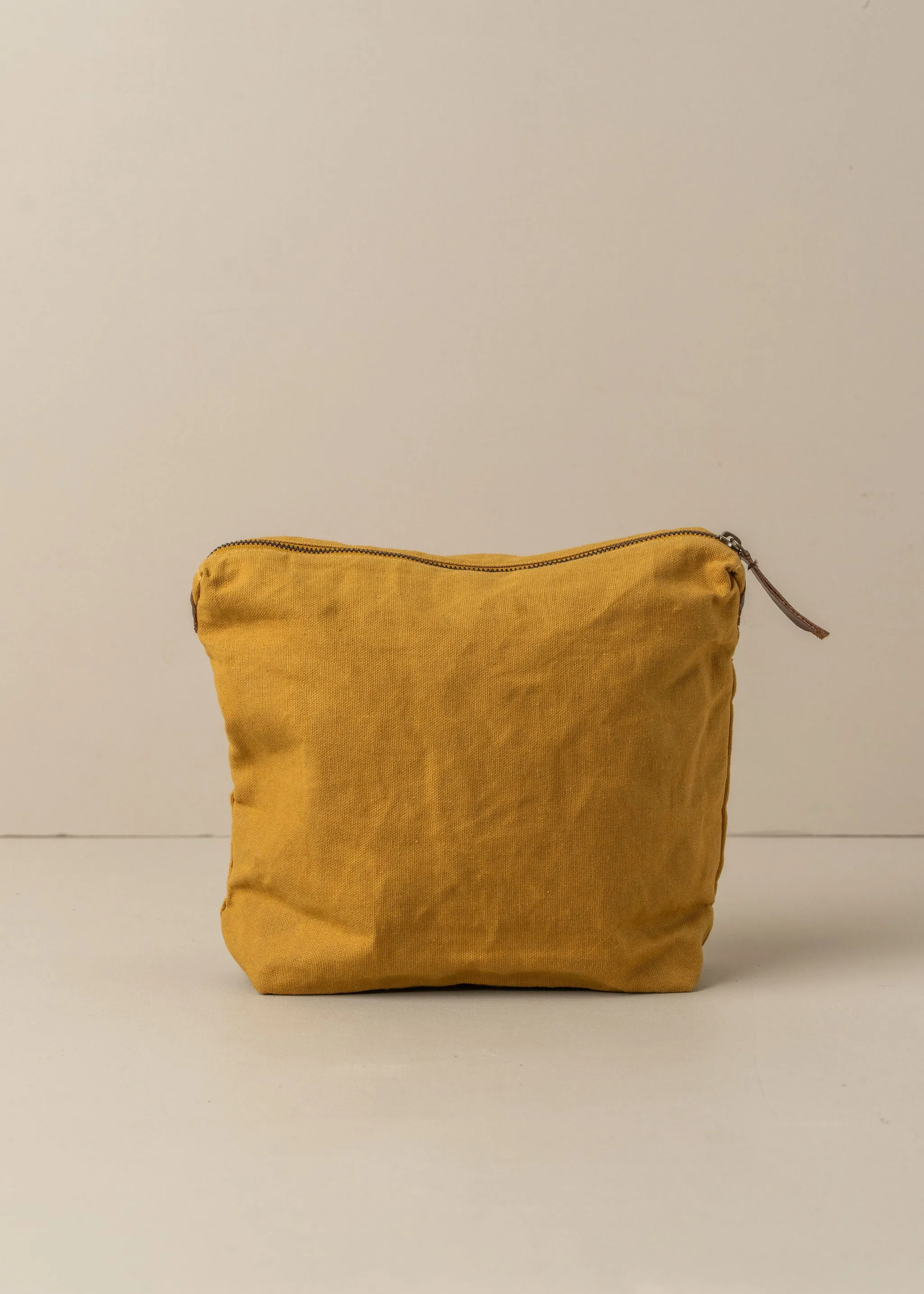 Journey Makeup Canvas Bag | Mustard