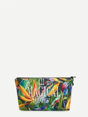 Jungle Print Makeup Bag