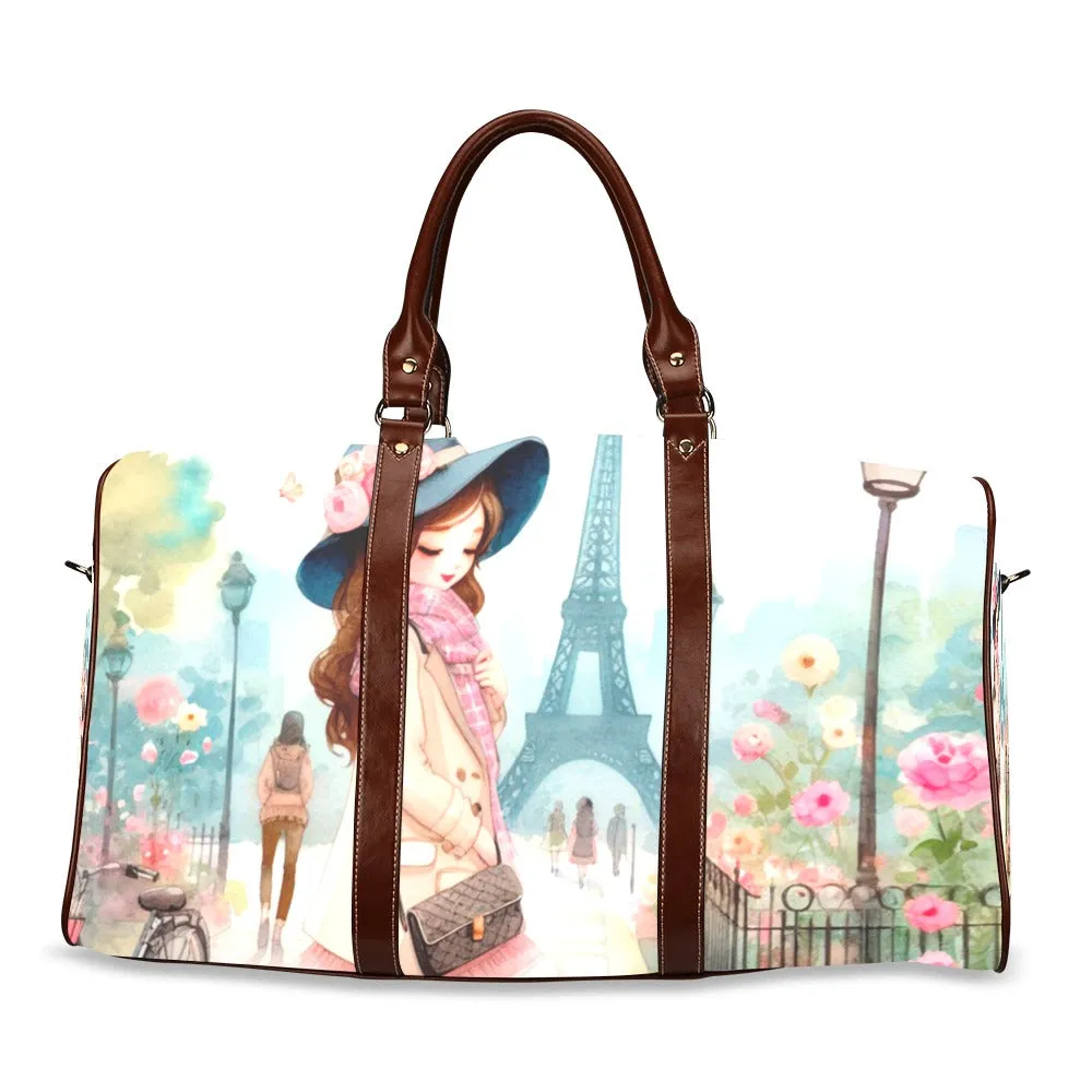 Just a Girl Who Loves Travelling Girl 8 Waterproof Travel Bag/Small (Model 1639)