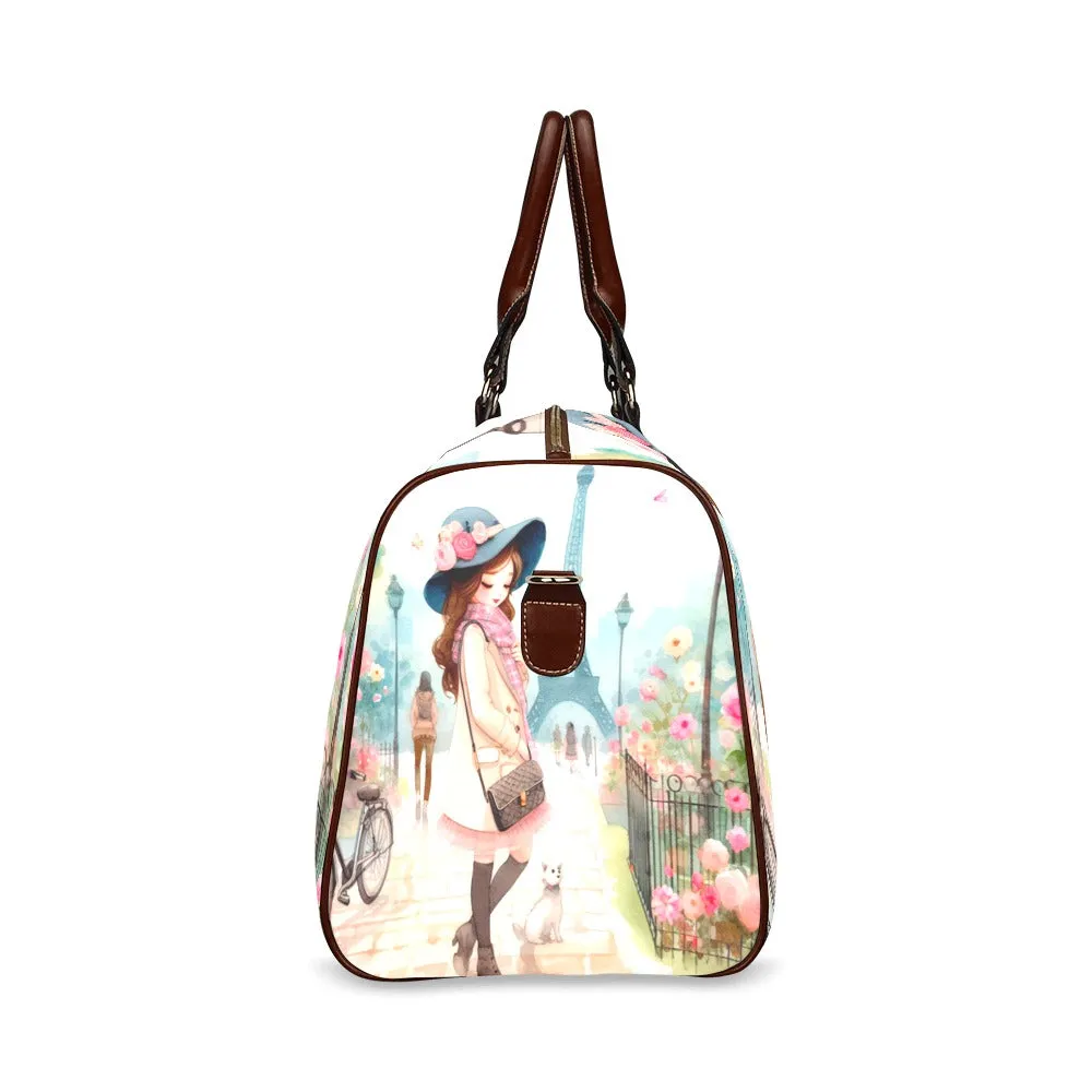 Just a Girl Who Loves Travelling Girl 8 Waterproof Travel Bag/Small (Model 1639)