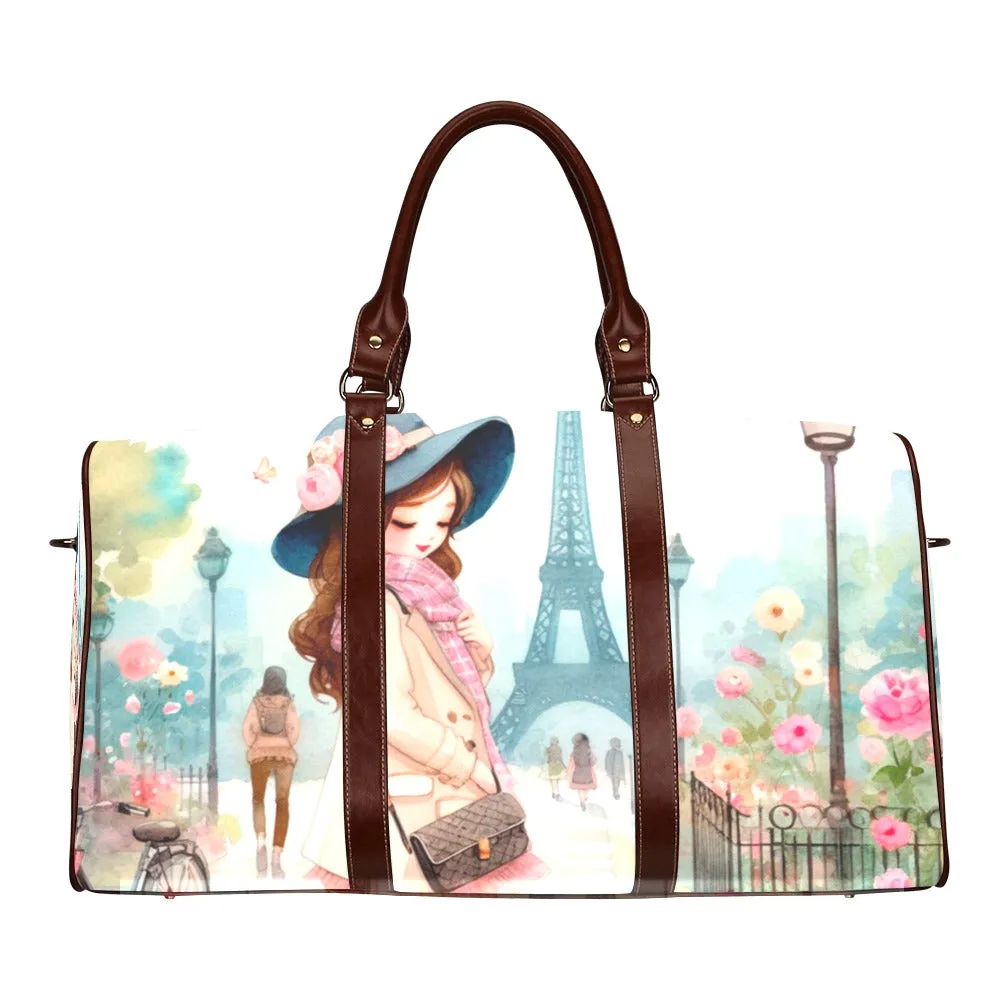 Just a Girl Who Loves Travelling Girl 8 Waterproof Travel Bag/Small (Model 1639)