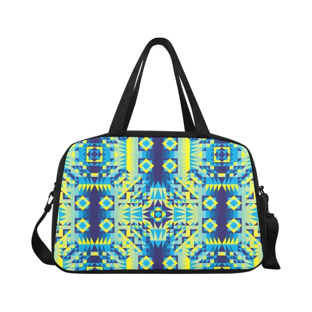 Kaleidoscope Jaune Bleu Fitness Handbag