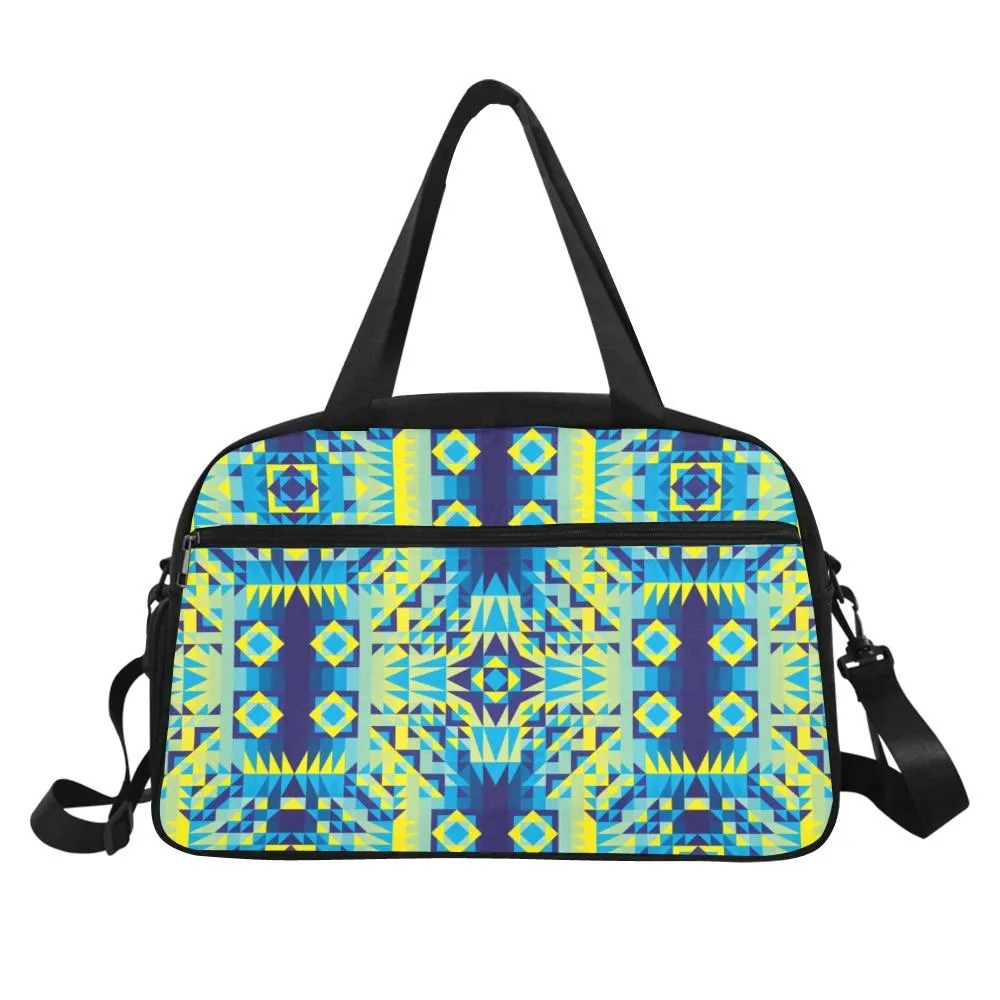 Kaleidoscope Jaune Bleu Fitness Handbag