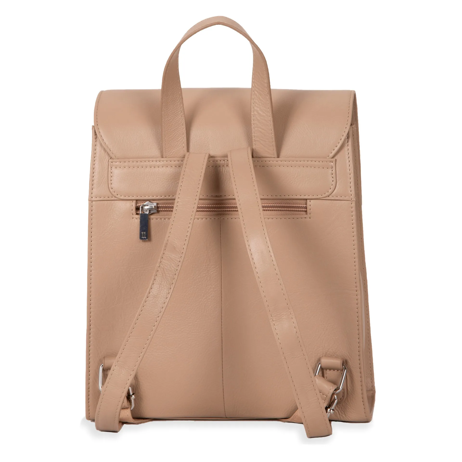 Leather RFID Flapover Fashion Backpack