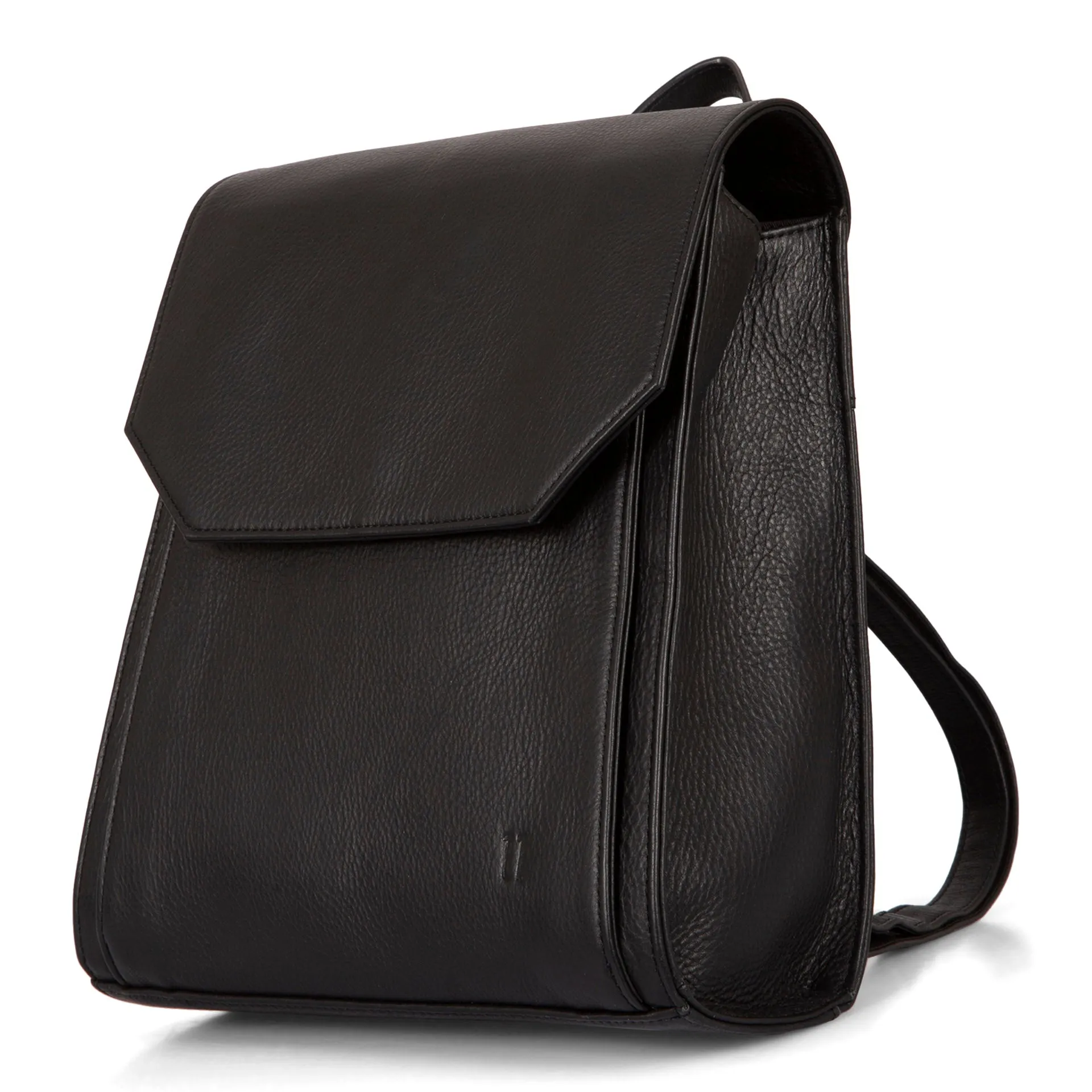 Leather RFID Flapover Fashion Backpack