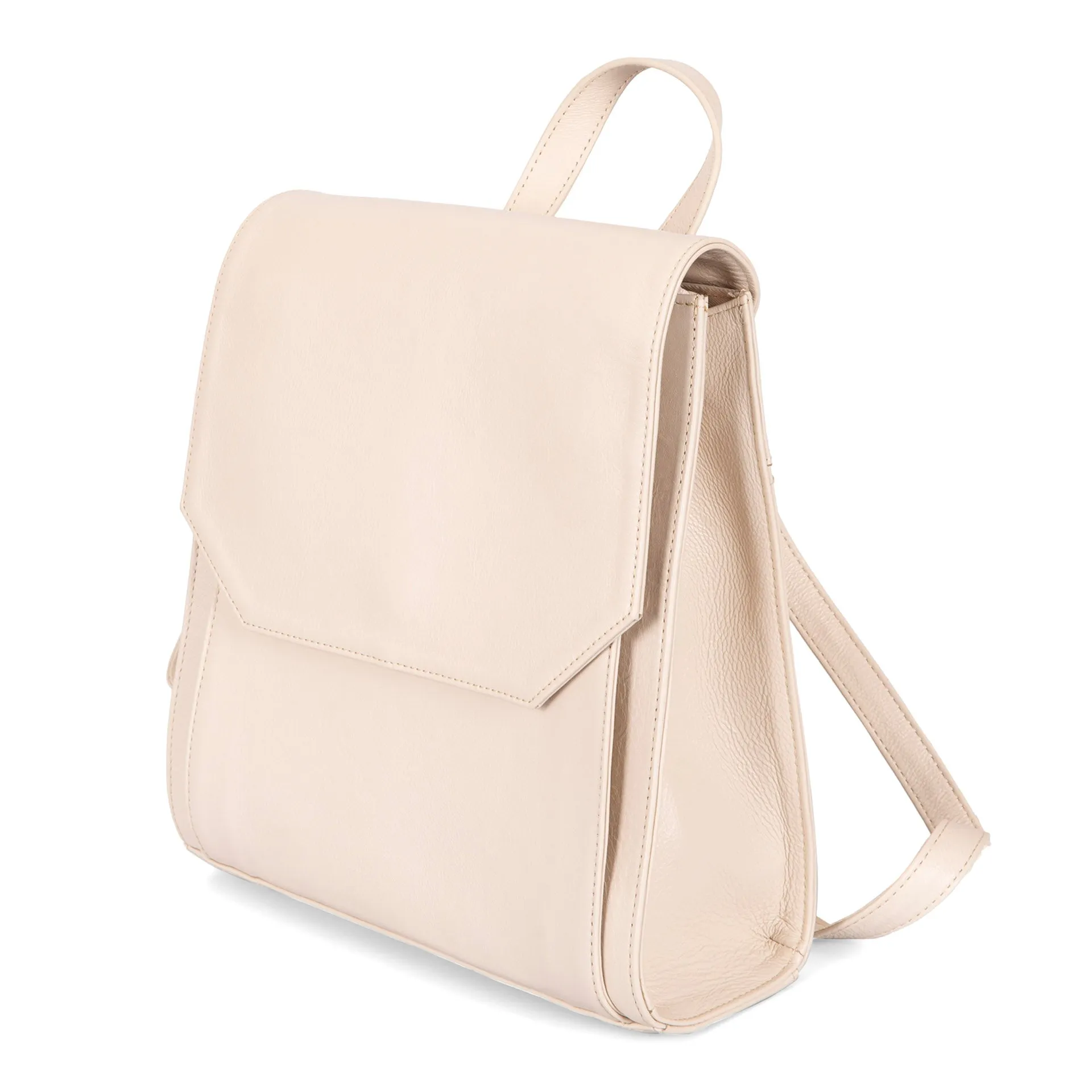 Leather RFID Flapover Fashion Backpack