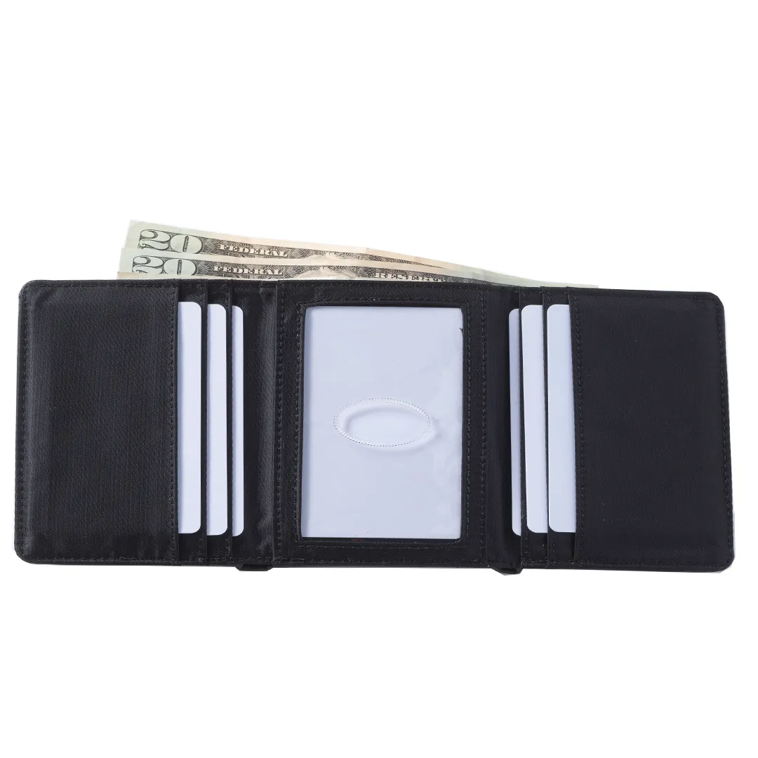 Leather Tri-fold Black