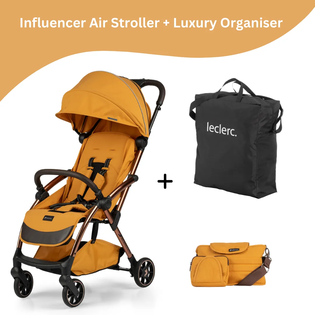 Leclercbaby Combo Influencer Air Golden Mustard (Stroller   Luxury Organiser)