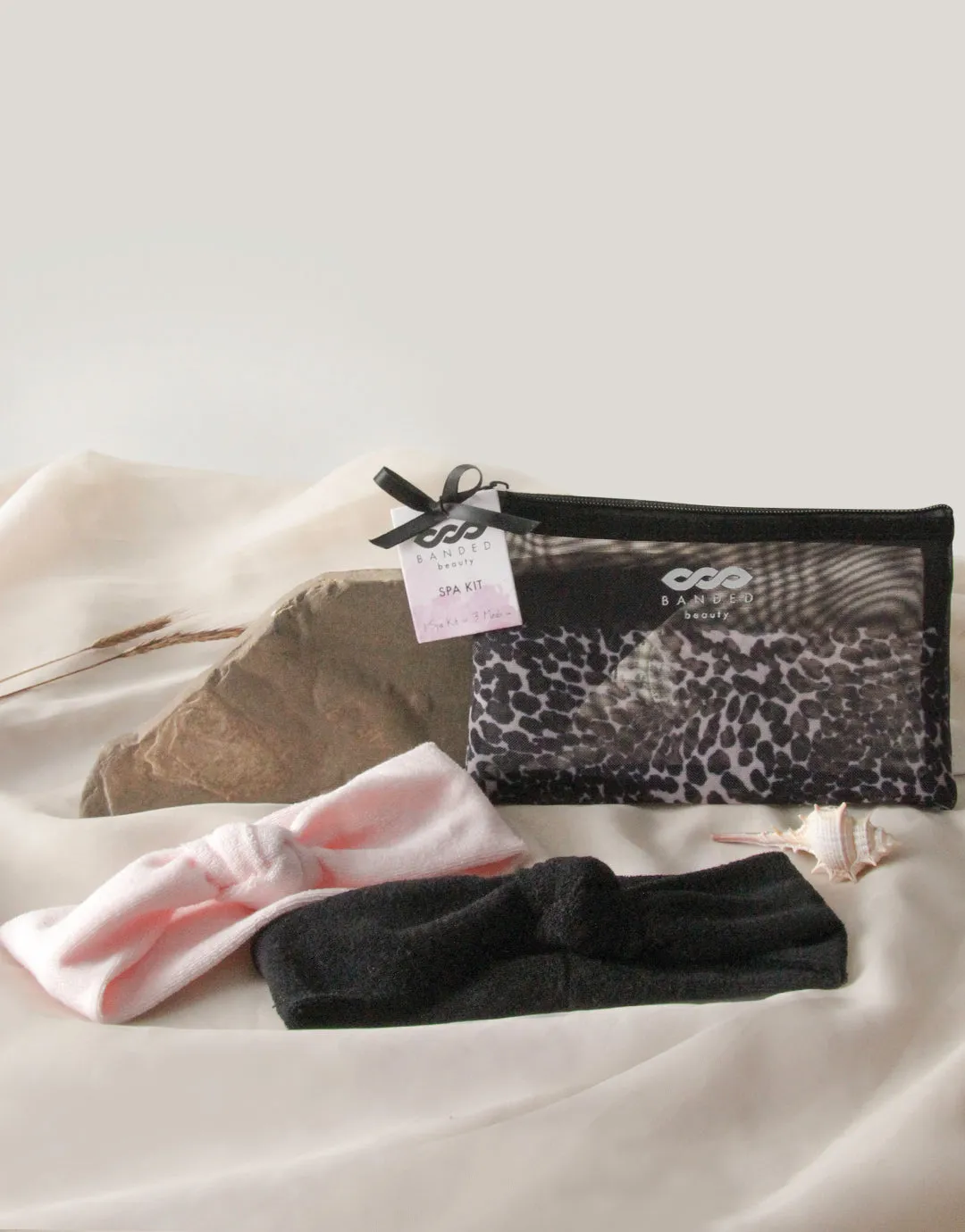 Leopard Noir - Headwrap Spa Set