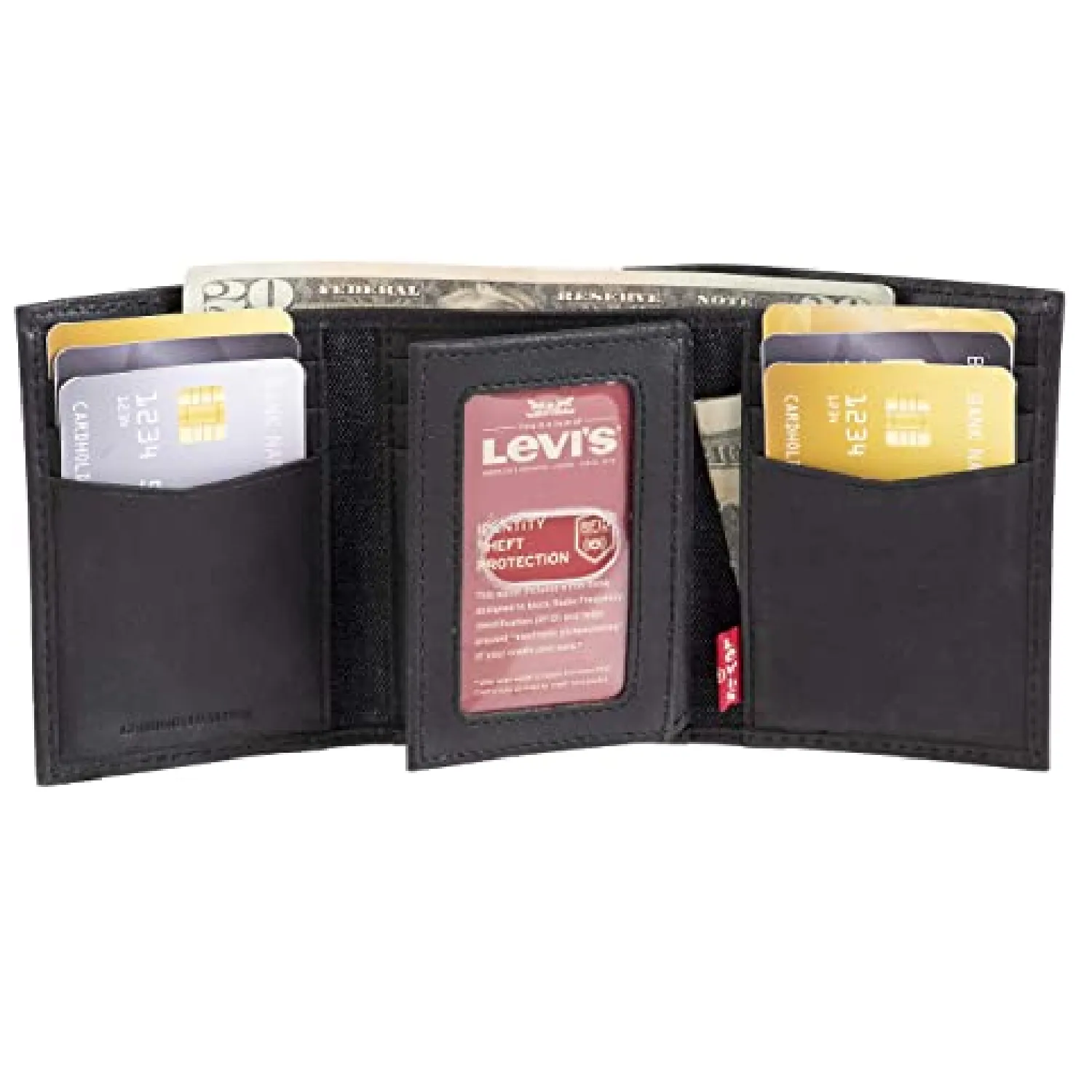 Levi's Men's Trifold Wallet-Sleek and Slim Includes Id Window and Credit Card Holder