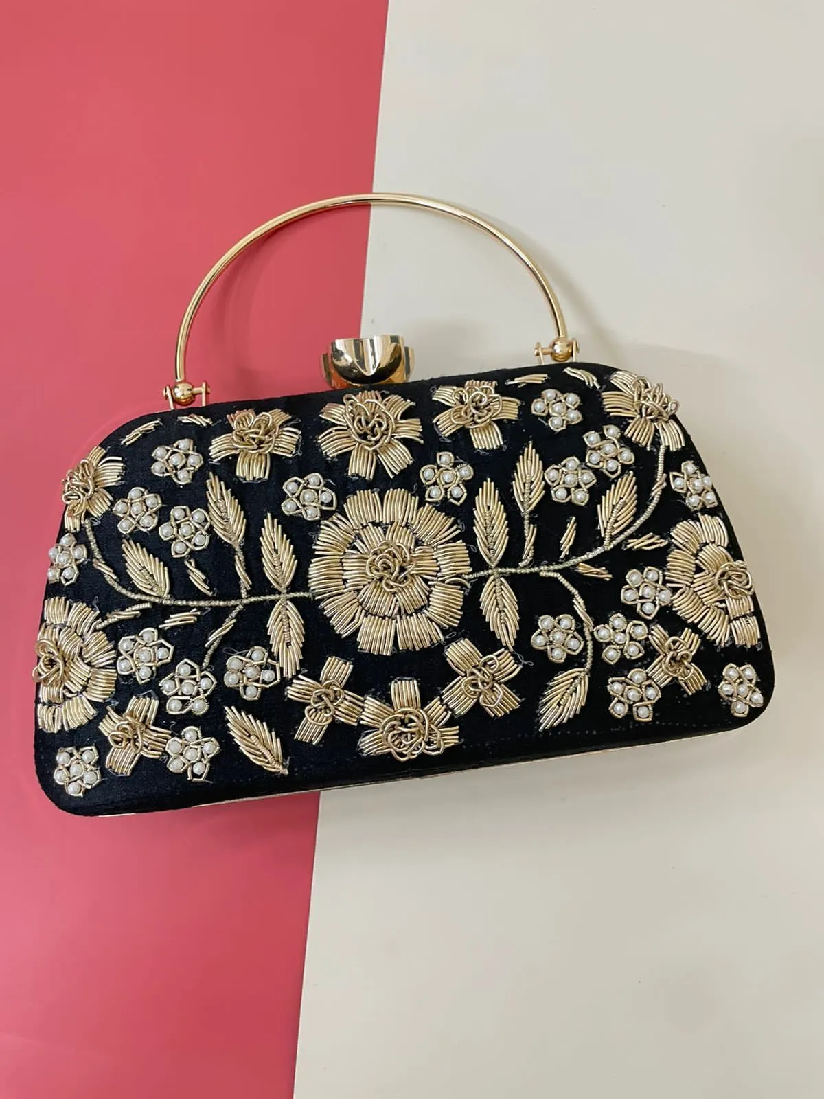 Lishika embroidered clutch box