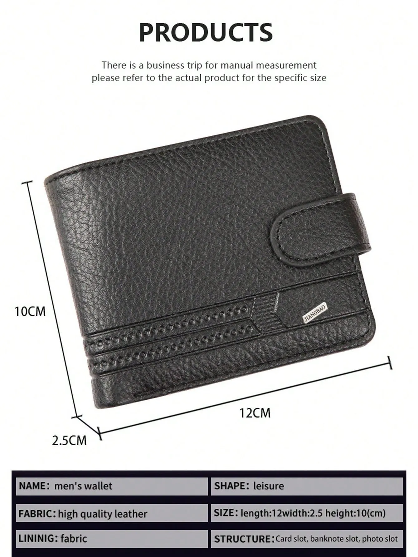 Litchi Embossed Small Wallet Pu Black Bifold Lightweight Portable,Credit Card,ID Card White-Collar Workers,For Female,For Women Holiday,For Anniversary,For Birthday Gift Gift, Accessories, Gift Gifts For Teachers