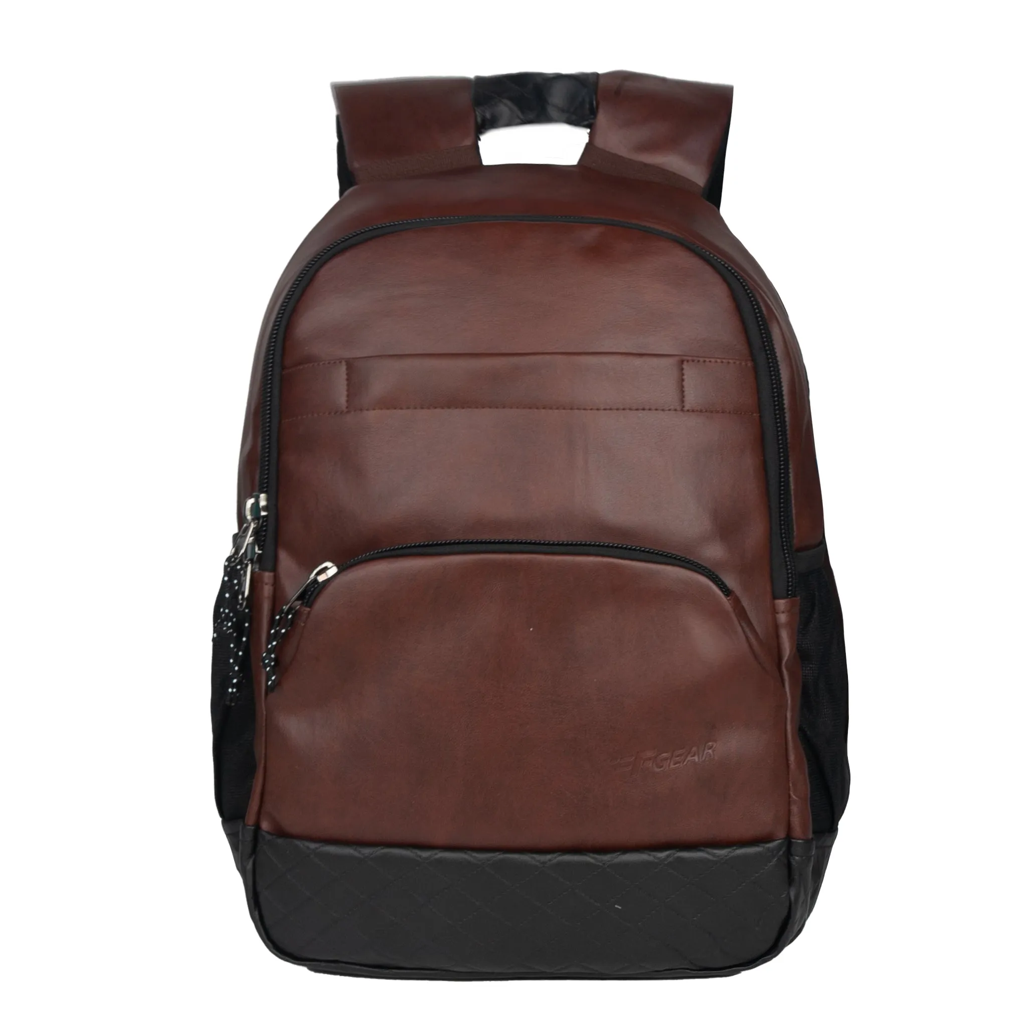 Luxur 25L Brown Anti-theft Laptop Backpack with raincover