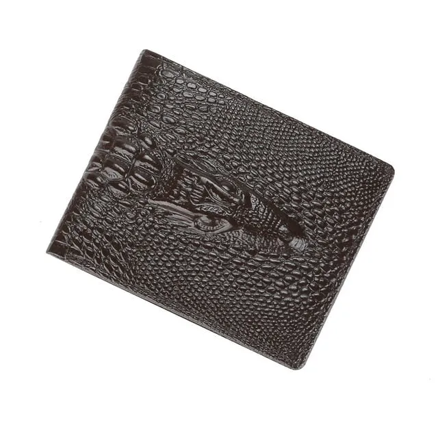 Luxury CrocLeather Vintage Card Holder Purse